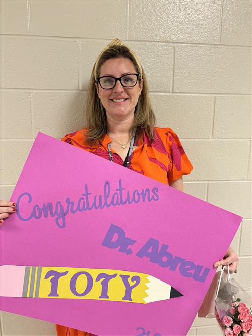 Dr. Abreu Teacher of the Year